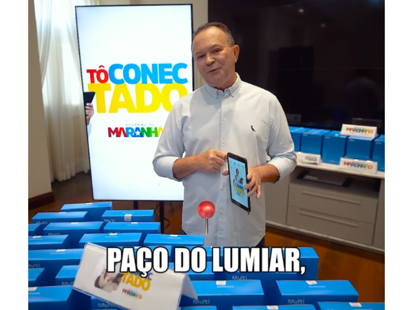 ‘Aulas’ de inovação: Brandão entrega tablets para 50 mil alunos na Grande Ilha