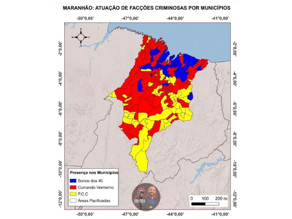 Facções de fora avançam e Bonde dos 40 perde espaço no Maranhão, aponta mapa da criminalidade